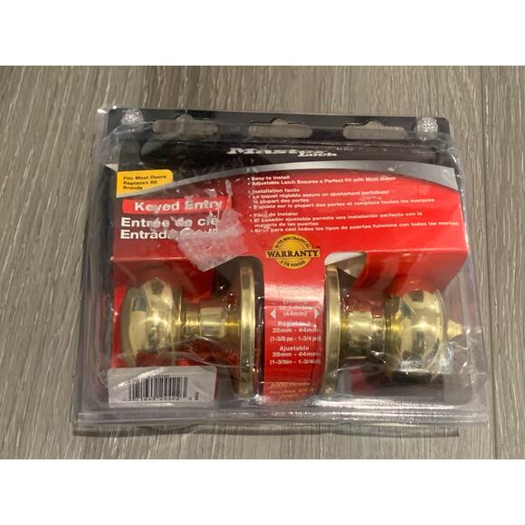 Master Lock PB Biscuit Keyed Entry Knob - Picture 1 of 2